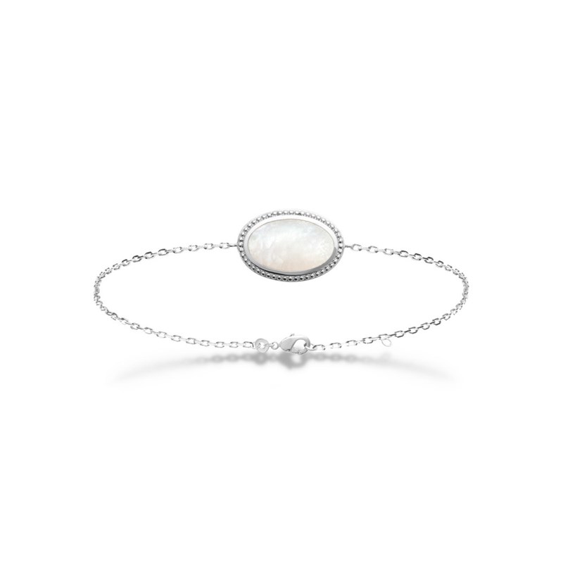 Bracelet Femme - Argent 925 - Nacre - Longueur : 18 cm