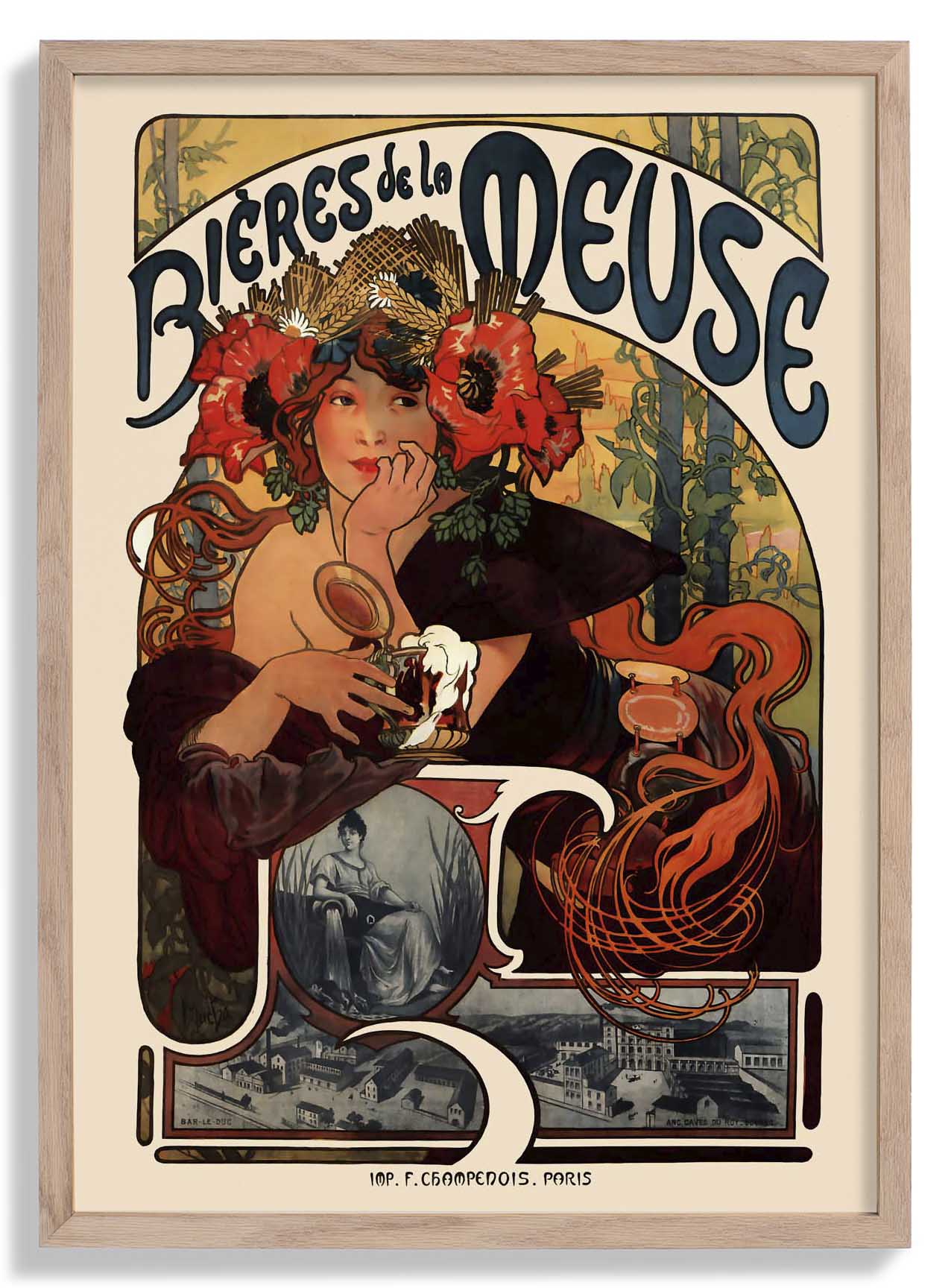 Bieres de la Meuse von Alphonse Mucha