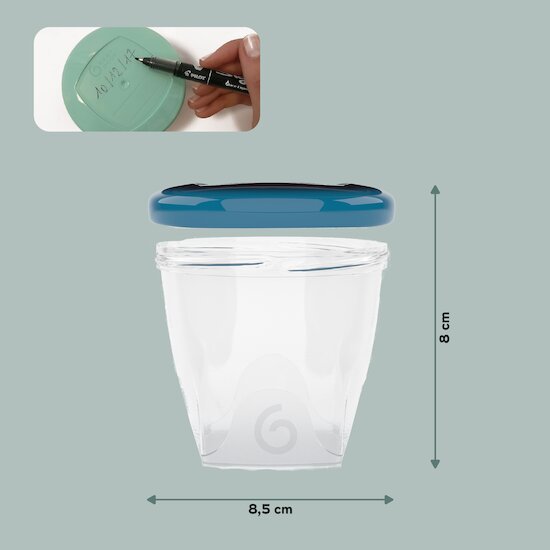 Babybols Kit L Pots de Conservation Hermétiques 6x250 ml   de               Babymoov