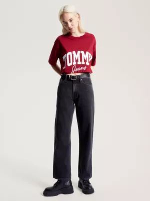Camiseta Varsity Cropped com Logo