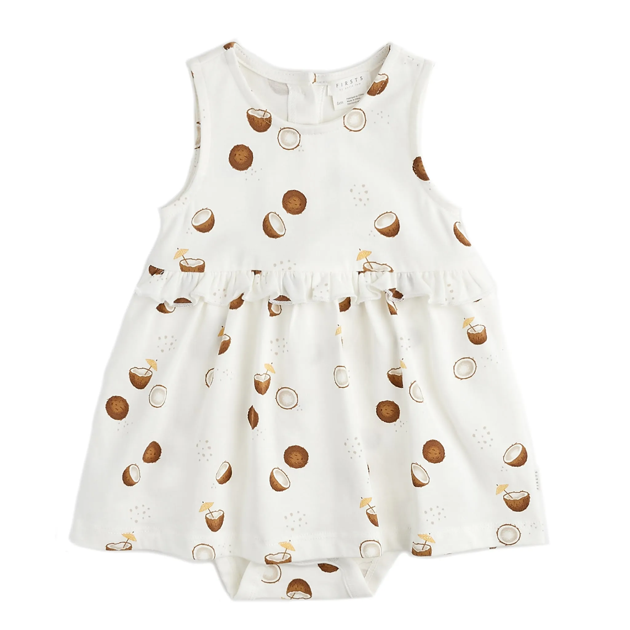 Firsts par Petit Lem Robe Noix Coco 3-24mois