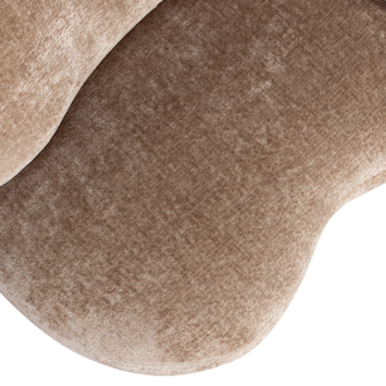 WOOOD fauteuil Stone taupe velvet structuur met leuning rechts