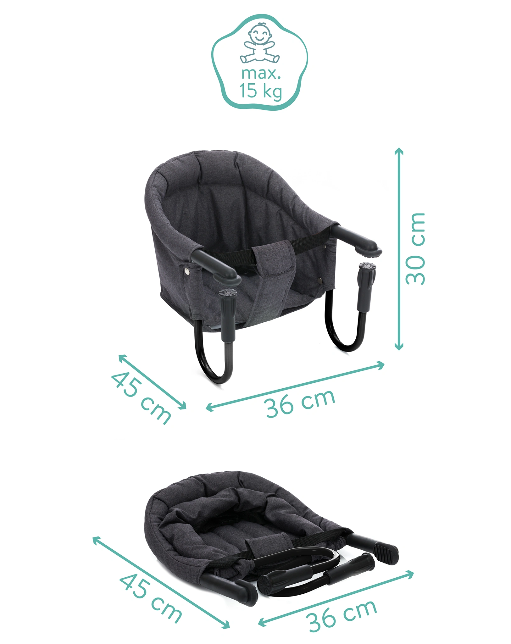 Tischsitz FLEXI in grau melange