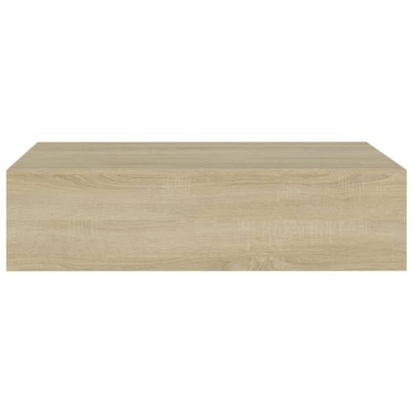 vidaXL Veggmontert skuffehylle eik 40x23,5x10 cm MDF