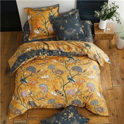 Linge de lit satin de coton fleuri - BECQUET CRÉATION