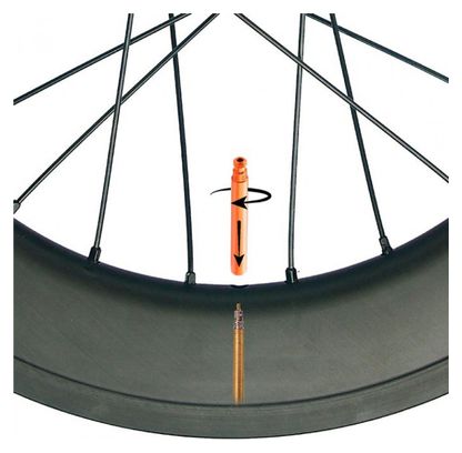 PROLONGATEUR DE VALVE SUPER B TB-VC20 60MM ALU ORANGE (X2)