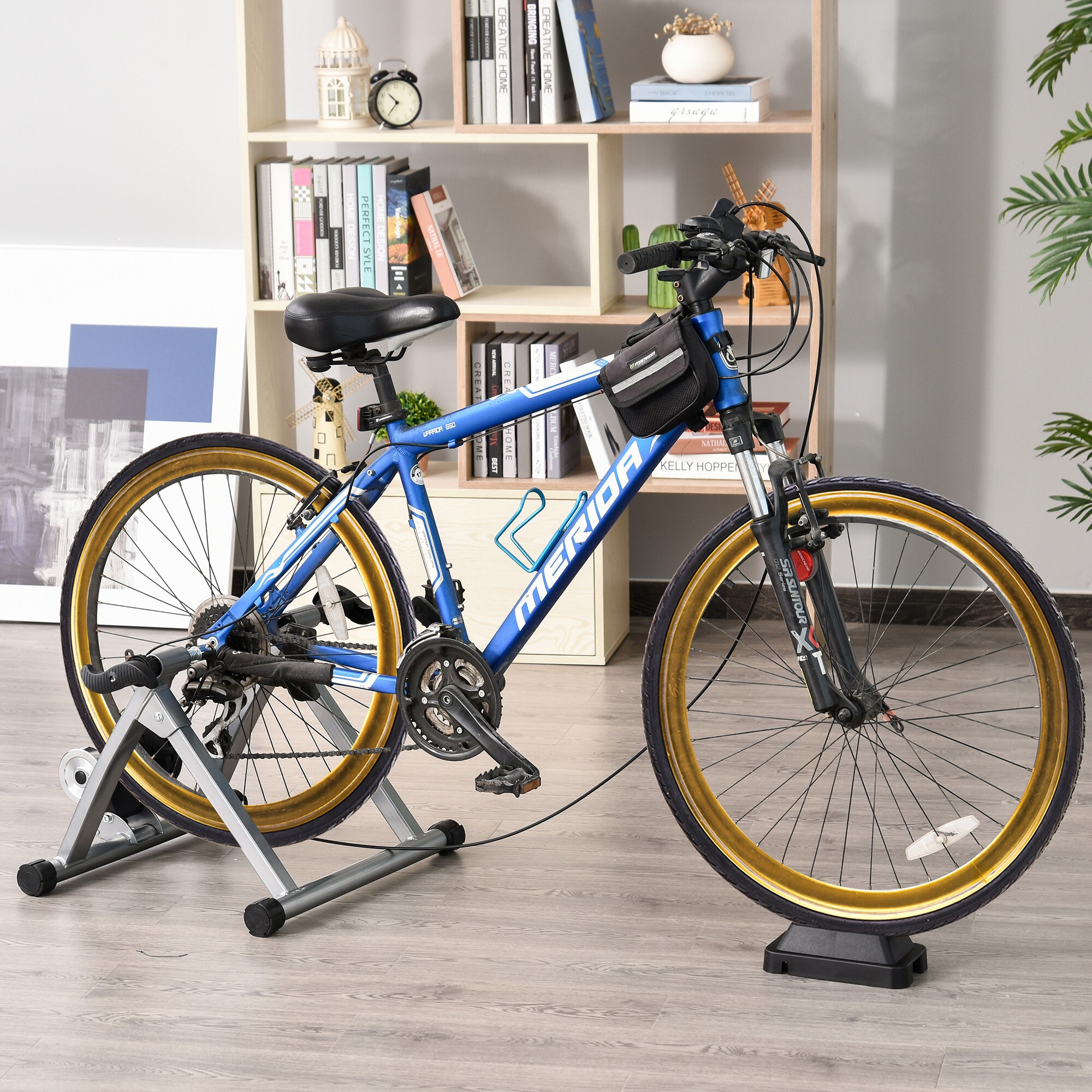 HOMCOM Heimtrainer mit Magnetbremse silber 47,2 x 54,5 x 39,1 cm (LxBXH)
