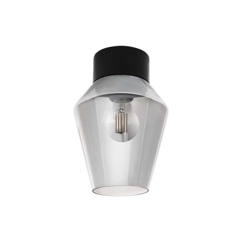 EGLO plafondlamp Verelli - zwart/rookglas
