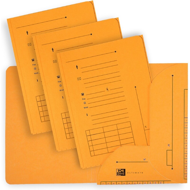 Lot de 25 sous dossier Oxford ultimate 2rabats A4 kraft