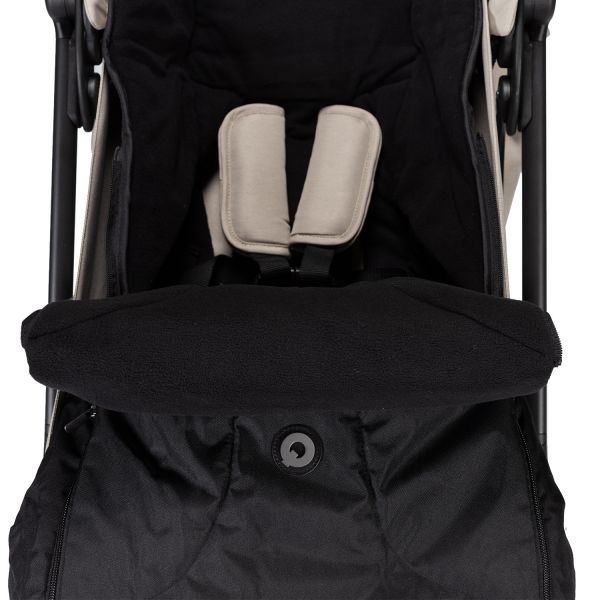 Qute Q-Cocoon Fleece Voetenzak - Zwart