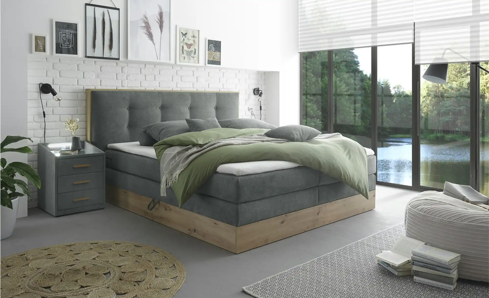 uno Boxspringbett mit Bettkasten Nox