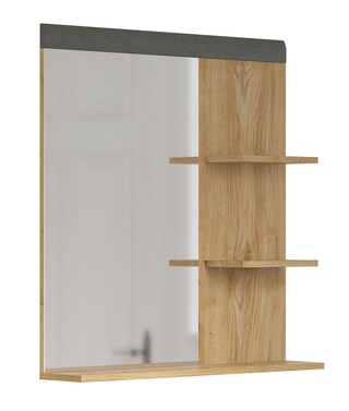 Garderobenspiegel Blanshe 79x85x16 cm Dark Grey/Eiche Navarra