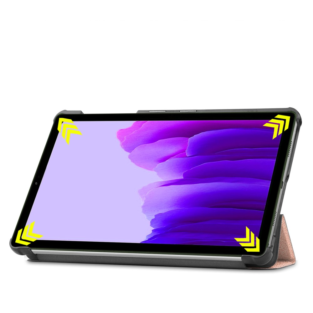 Samsung Galaxy Tab A7 Lite Leder Tasche Smart Cover Hülle - Roségold