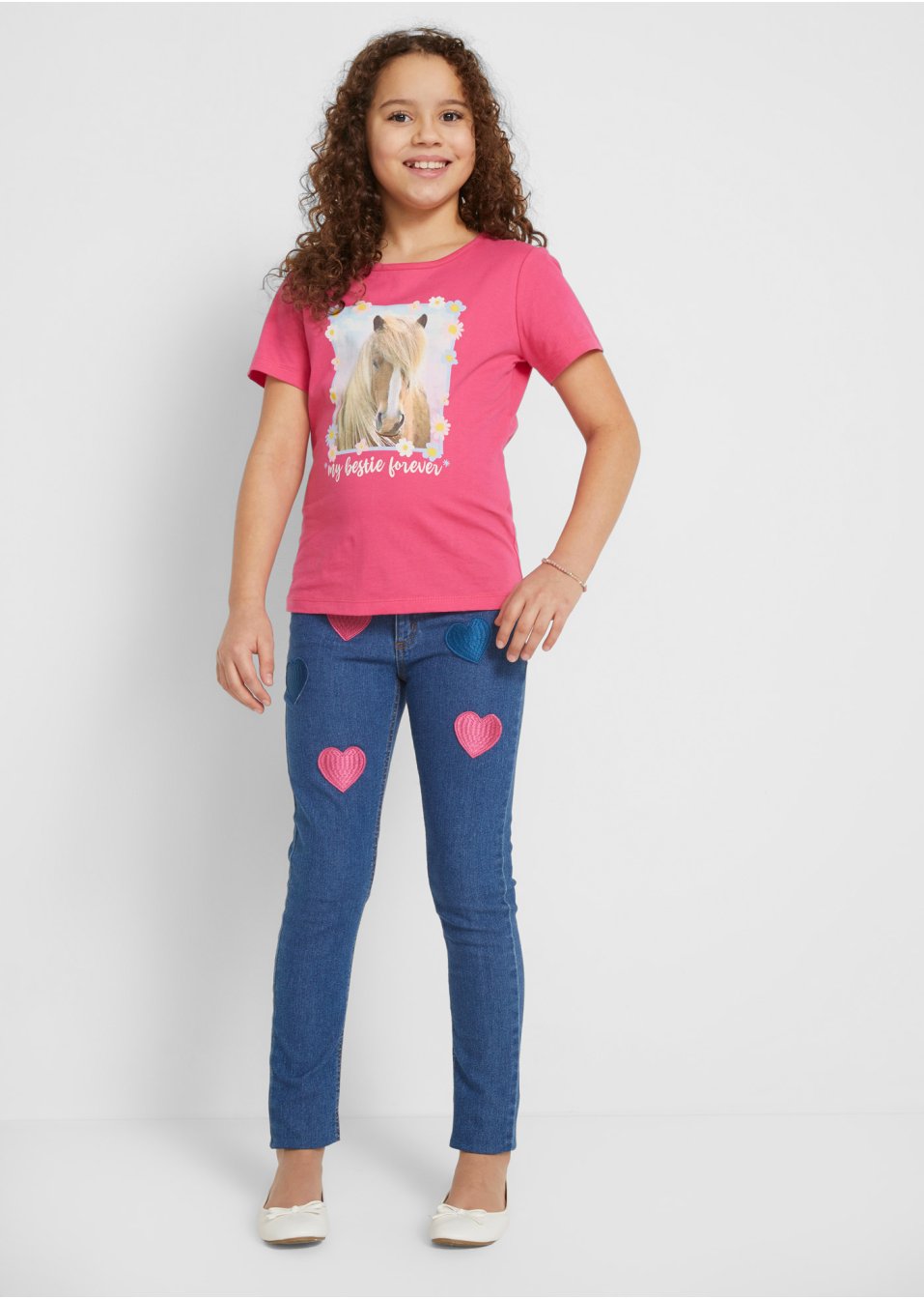Lot de 2 T-shirts fille en coton