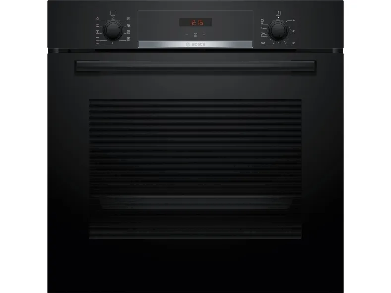 Bosch Serie | 4 HBA534BB3 - Ovn - til indbygning - niche - bredde: 56 cm - dybde: 55 cm - højde: 58.5 cm - med selv-rengøring - Klasse A  - sort