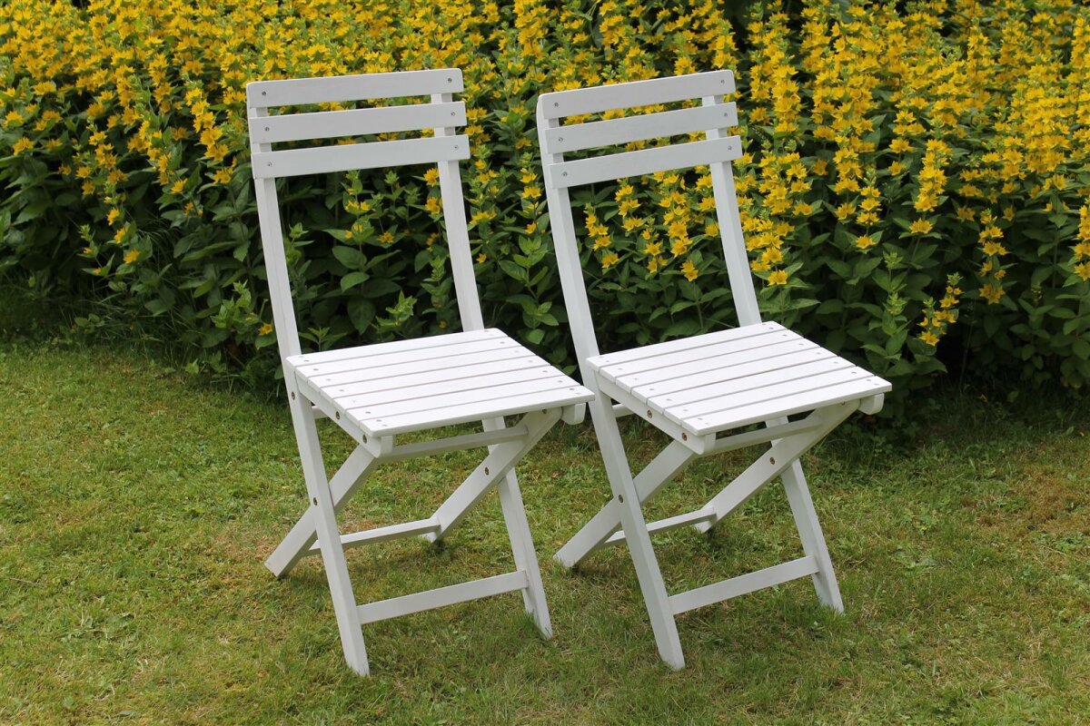 Sedex 2er Set Bistro Klappstuhl weiß