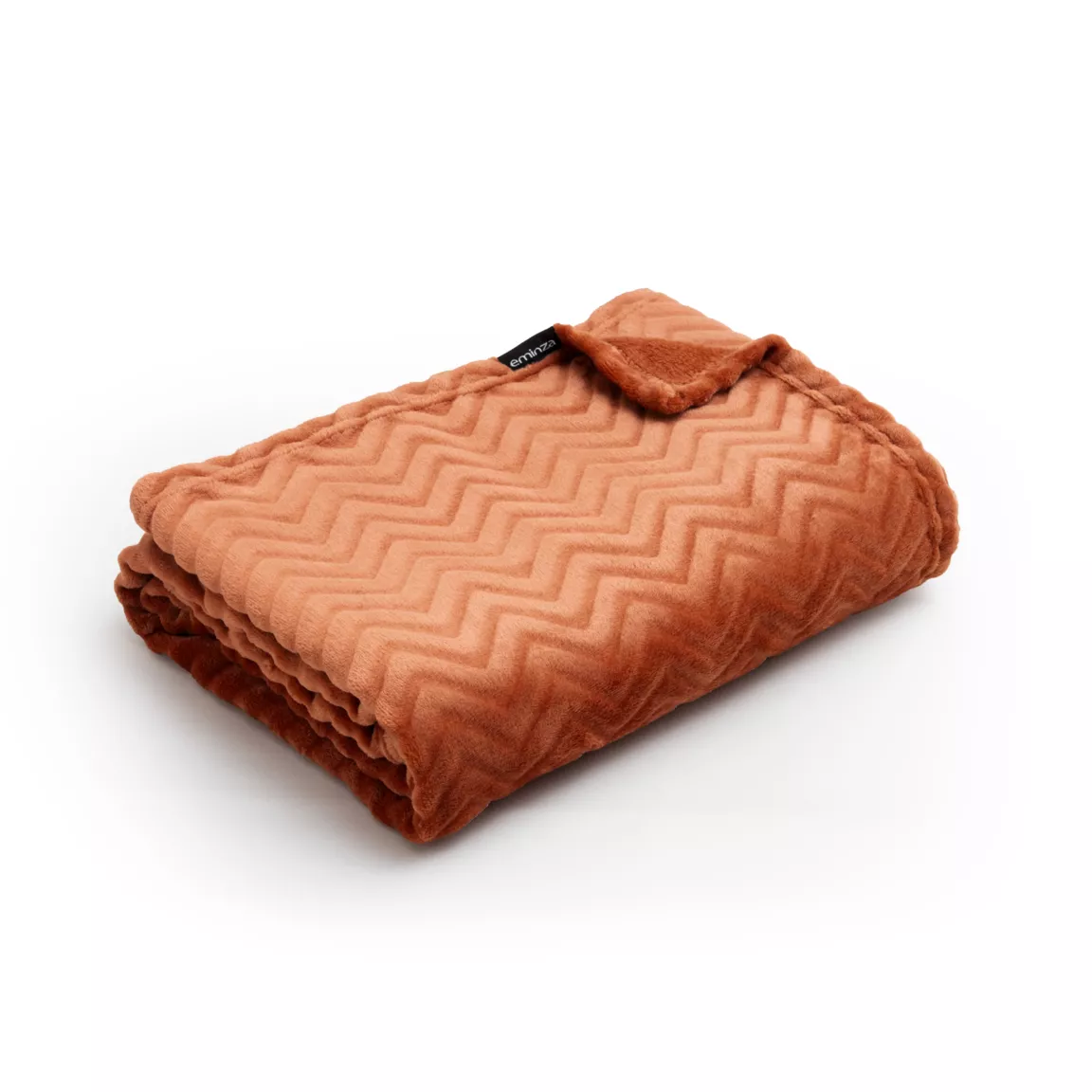Plaid doux flanelle (125 x 150 cm) Zag Cuivre