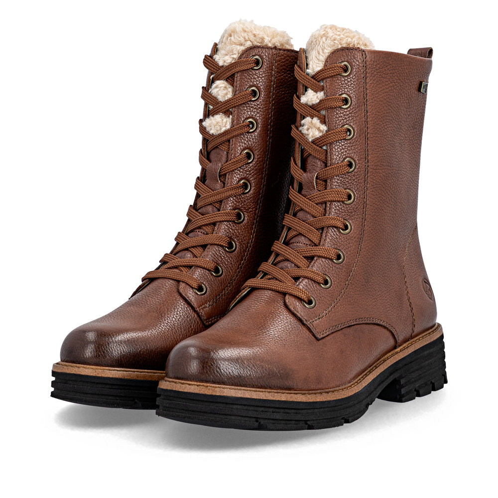 Remonte Damen-TEX-Schnürstiefelette Braun