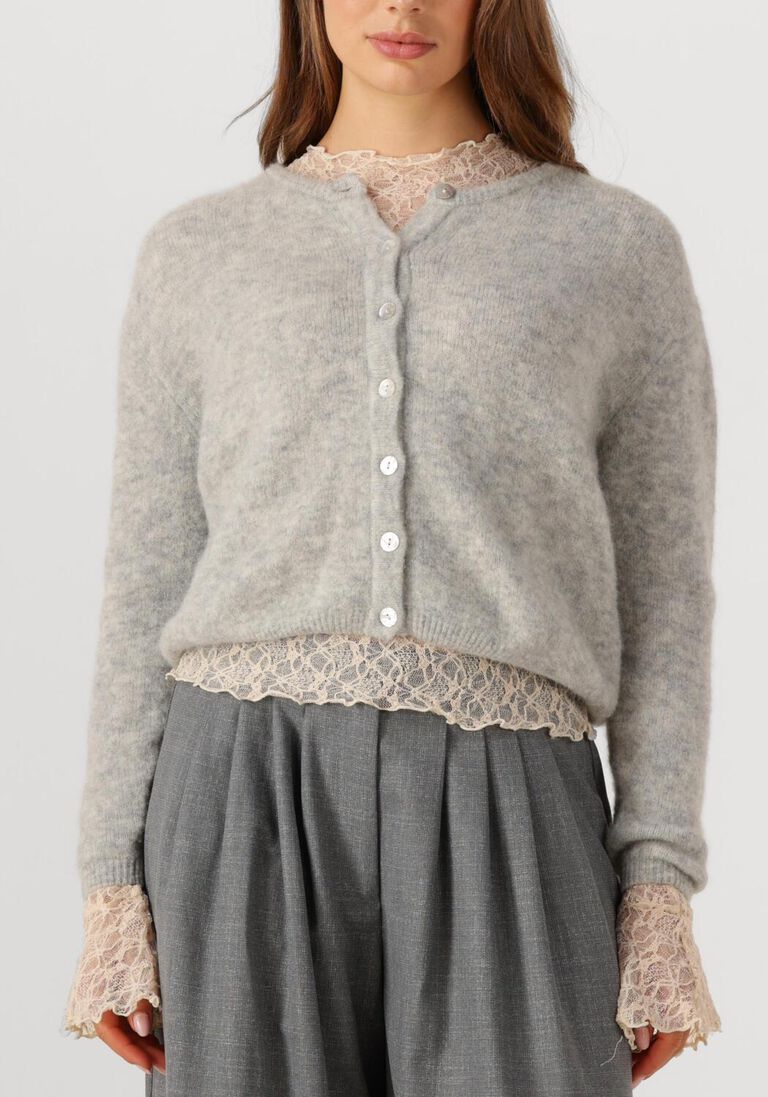 lichtgrijze american vintage vest vitow cardigan