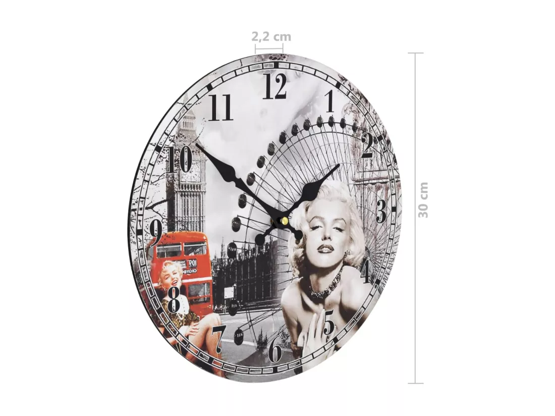 Horloge murale vintage 30 cm