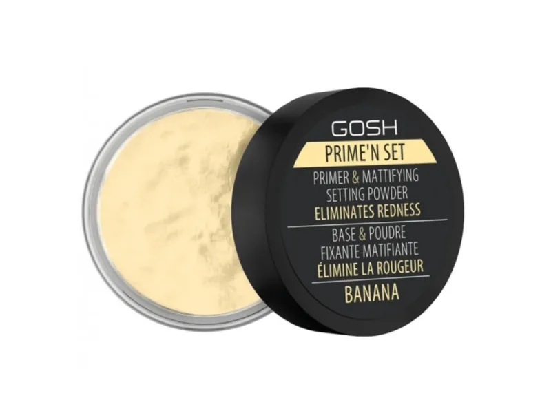 Gosh Gosh fikserende og matterende pudder/base 2in1 002 Banana 7g