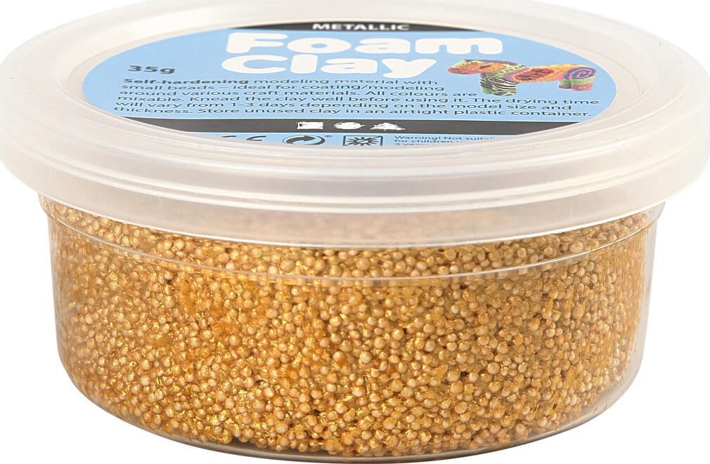 Foam Clay - Metallic - Guld - Modellervoks - 35 G