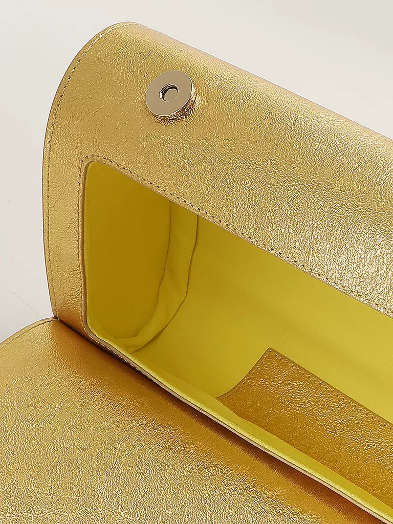 JULIA SKERGETH Ledertasche - Henkeltasche FLACHE HÄNKELTASCHE MINI gold