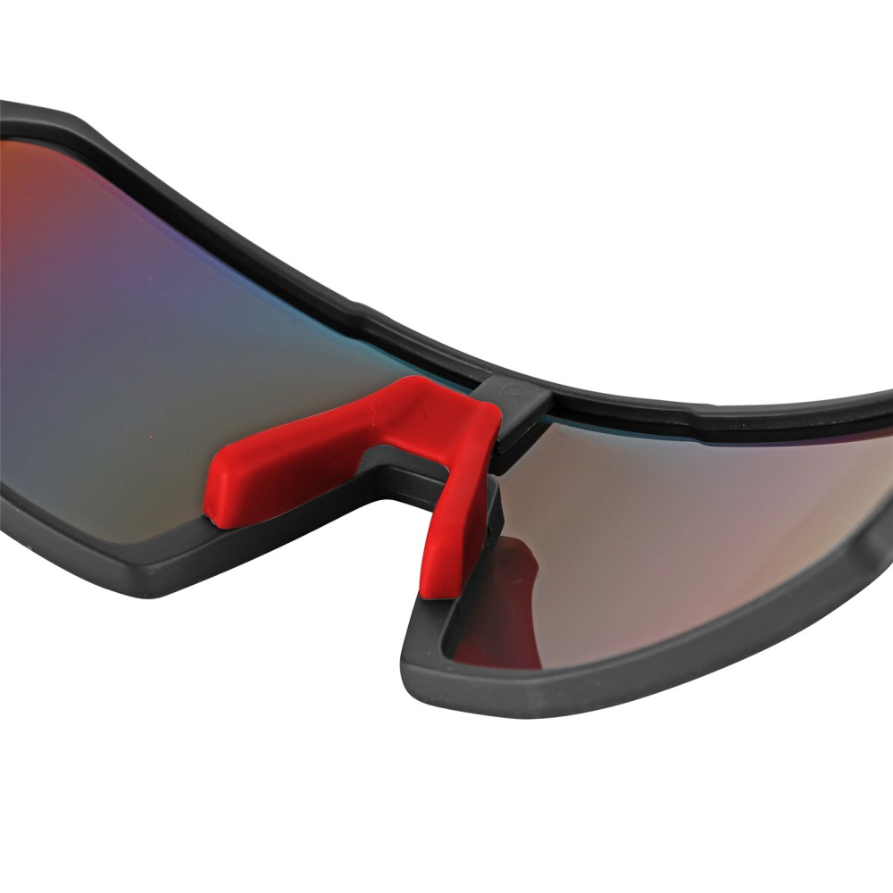 Polarisierte UV Sportbrille Fahrrad Sonnenbrille inkl. Etui - Schwarz / Rot