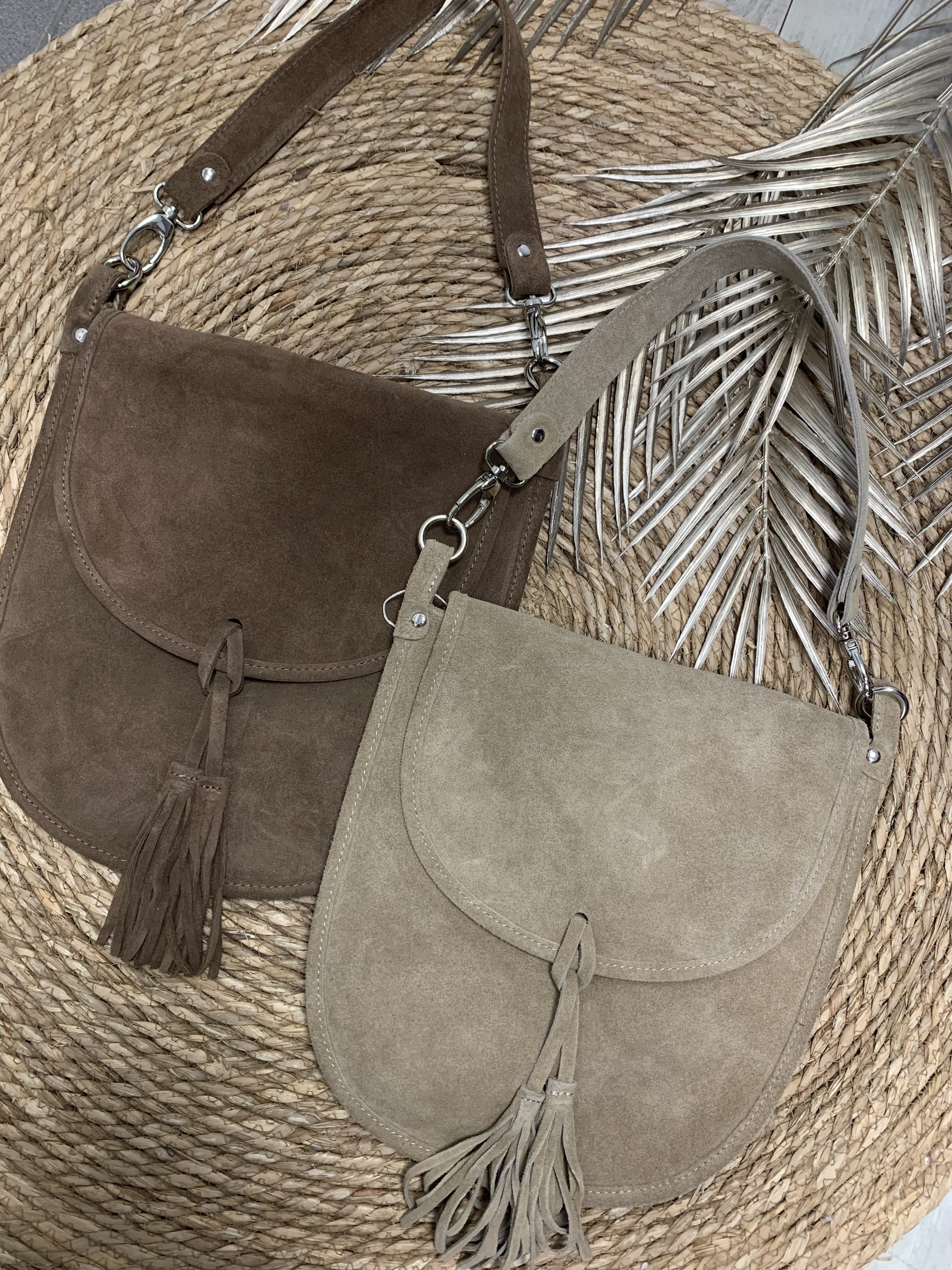 Meghan Bag - Suede Taupe