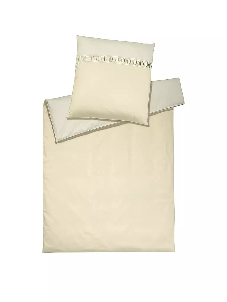 ELEGANTE Satin Bettwäsche 70x90cm  / 140x200cm EL GRECO Natur  creme