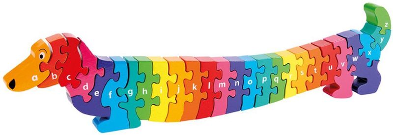 Houten puzzel Hond - Alfabet