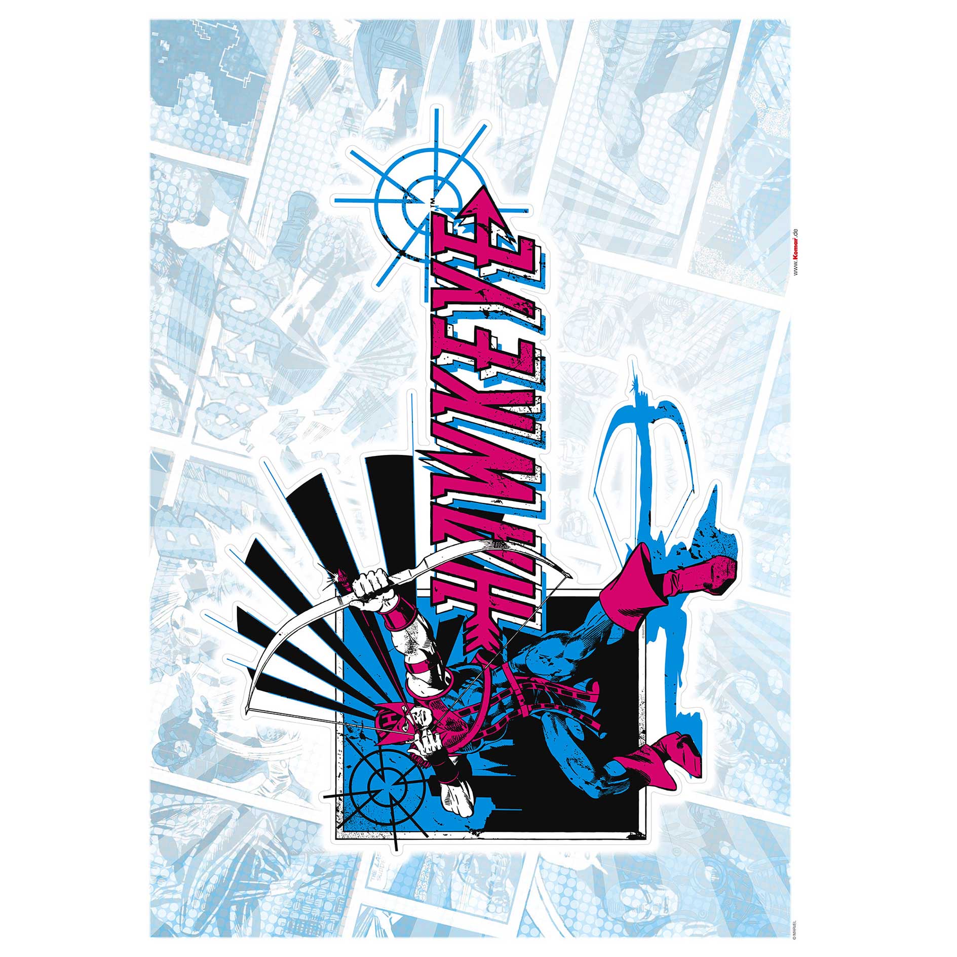 Wandtattoo HAWKEYE COMIC CLASSIC - 50x70 cm