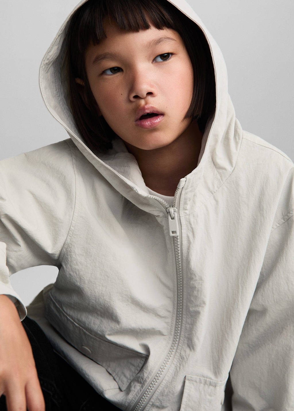 Mango Kids tussenjas grijs