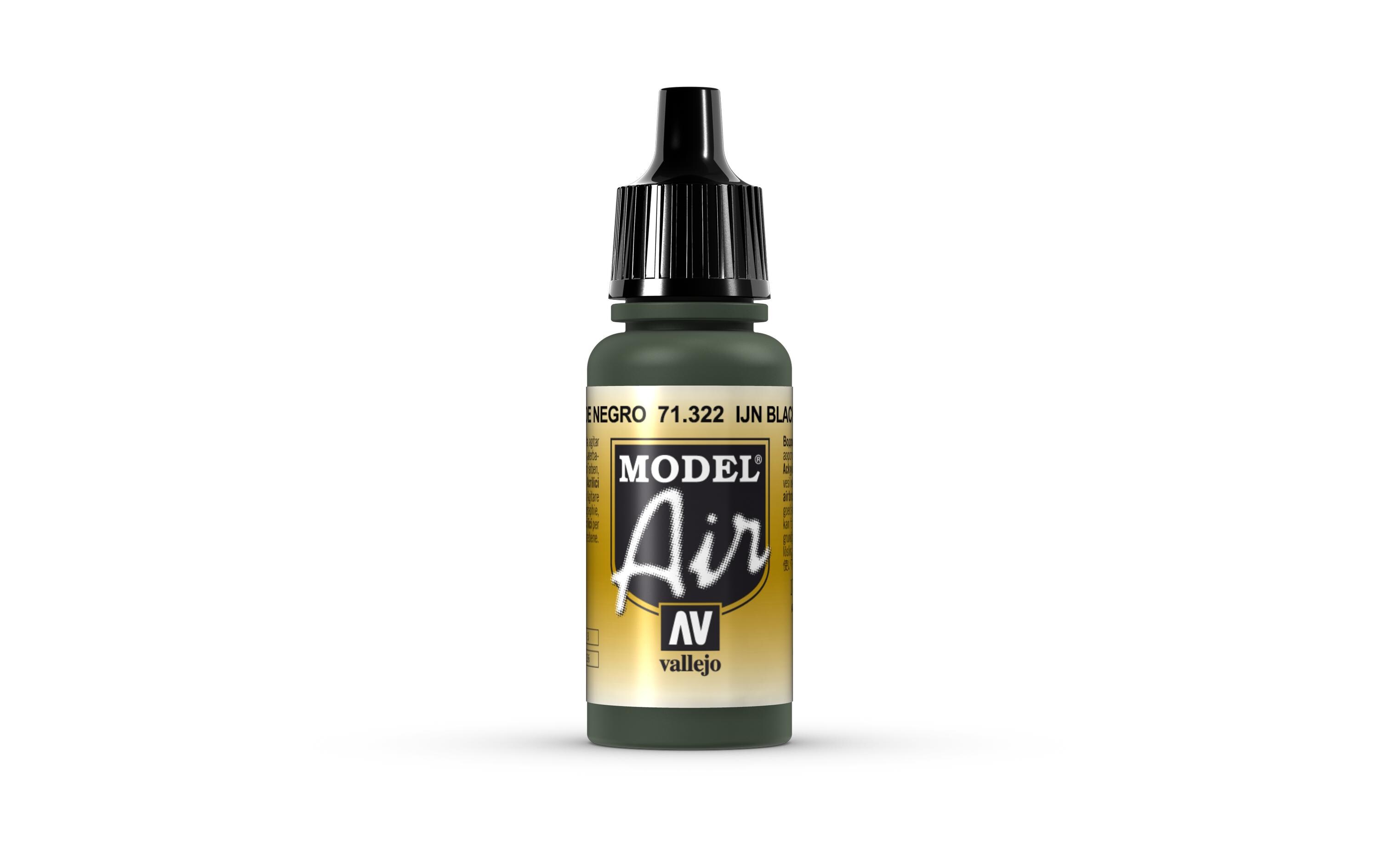 Airbrushfarbe IJN Schwarz Grün 17 mlAcryl Model Air Color für Airbrush