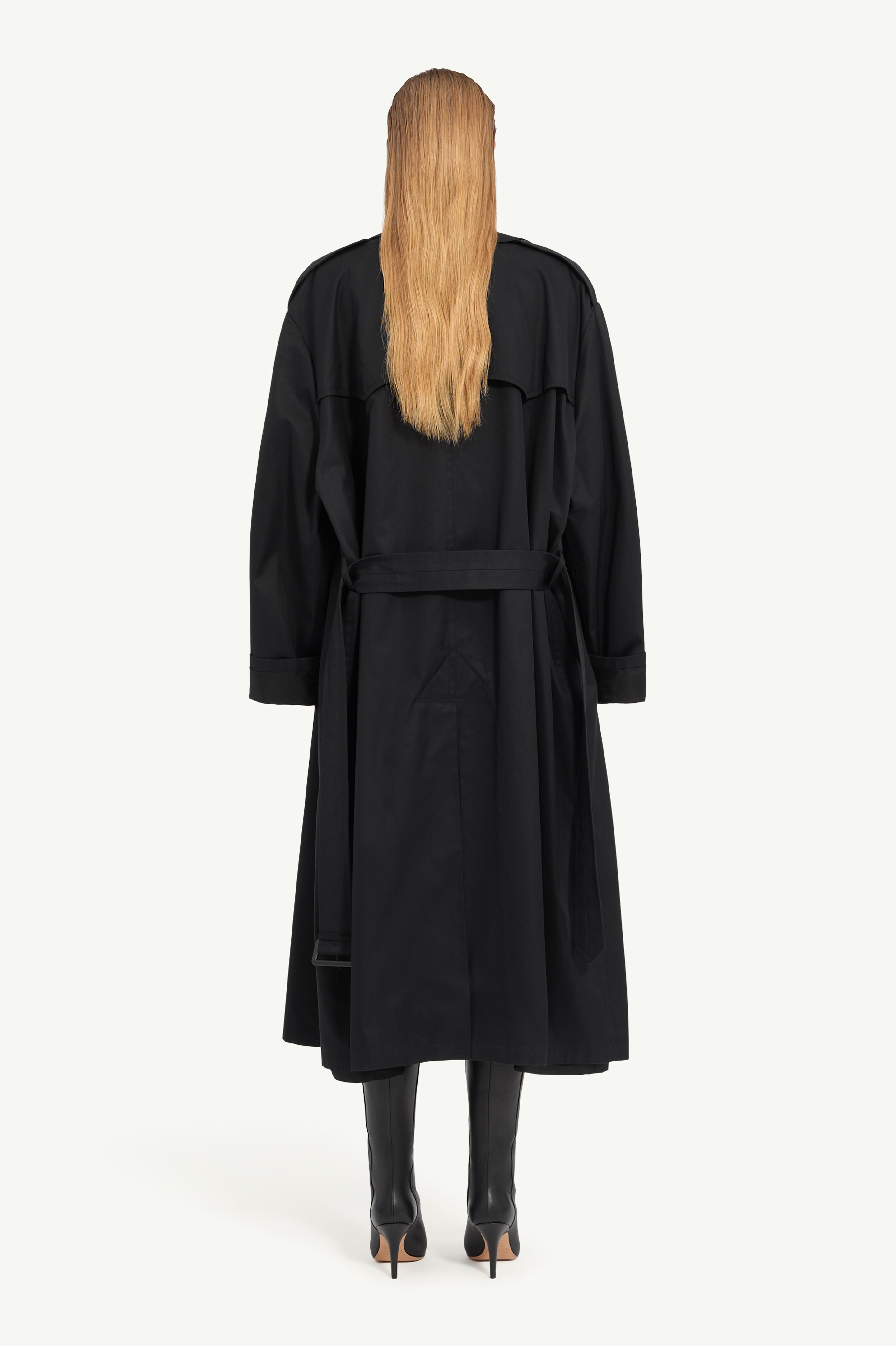 Trench en coton pour femme | MM6 Noir