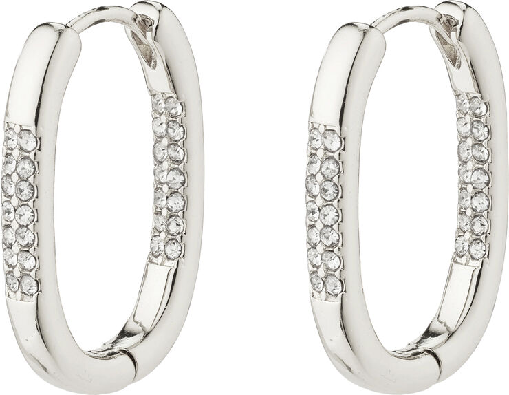 Pilgrim STAR recycled hoops, silver-plated Sølv