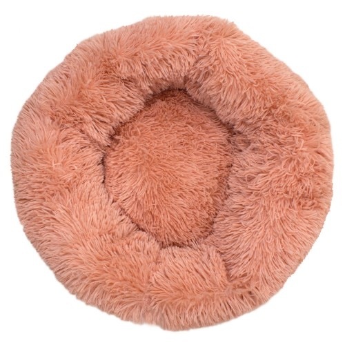 Cama redonda macia rosa para animais de estimação Arquivet