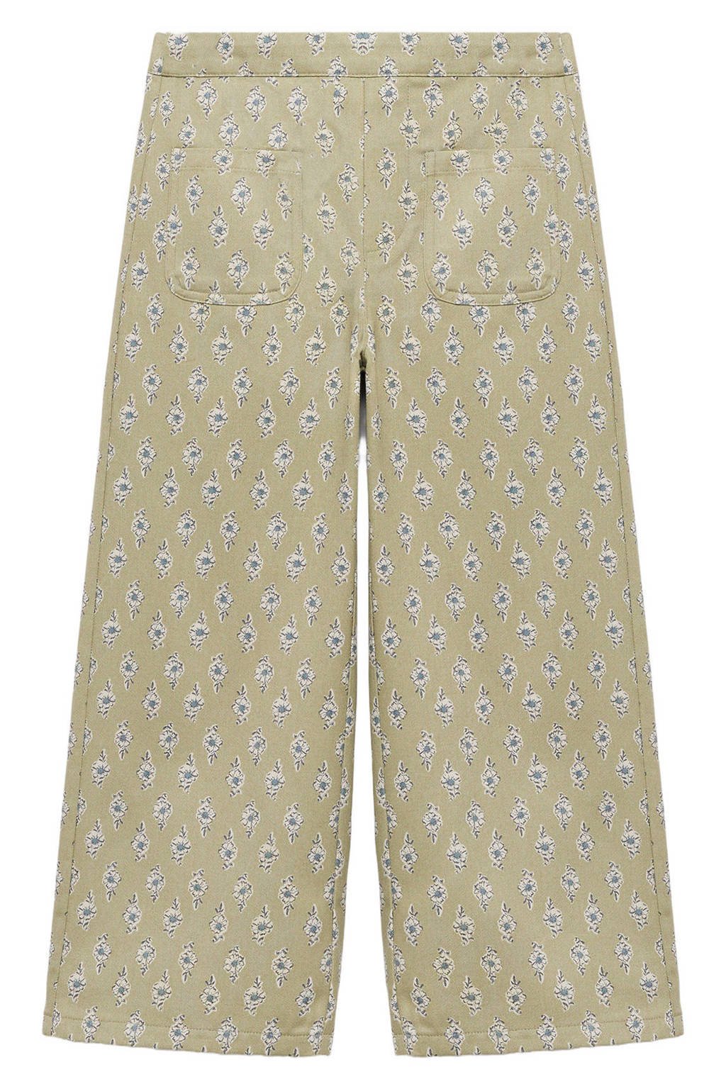 Mango Kids wide leg casual broek groen