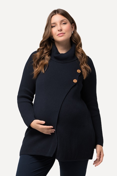 Bellieva Pullover, A-Line, Schlitz mit Knöpfen vorne, Stillfunktion, Langarm