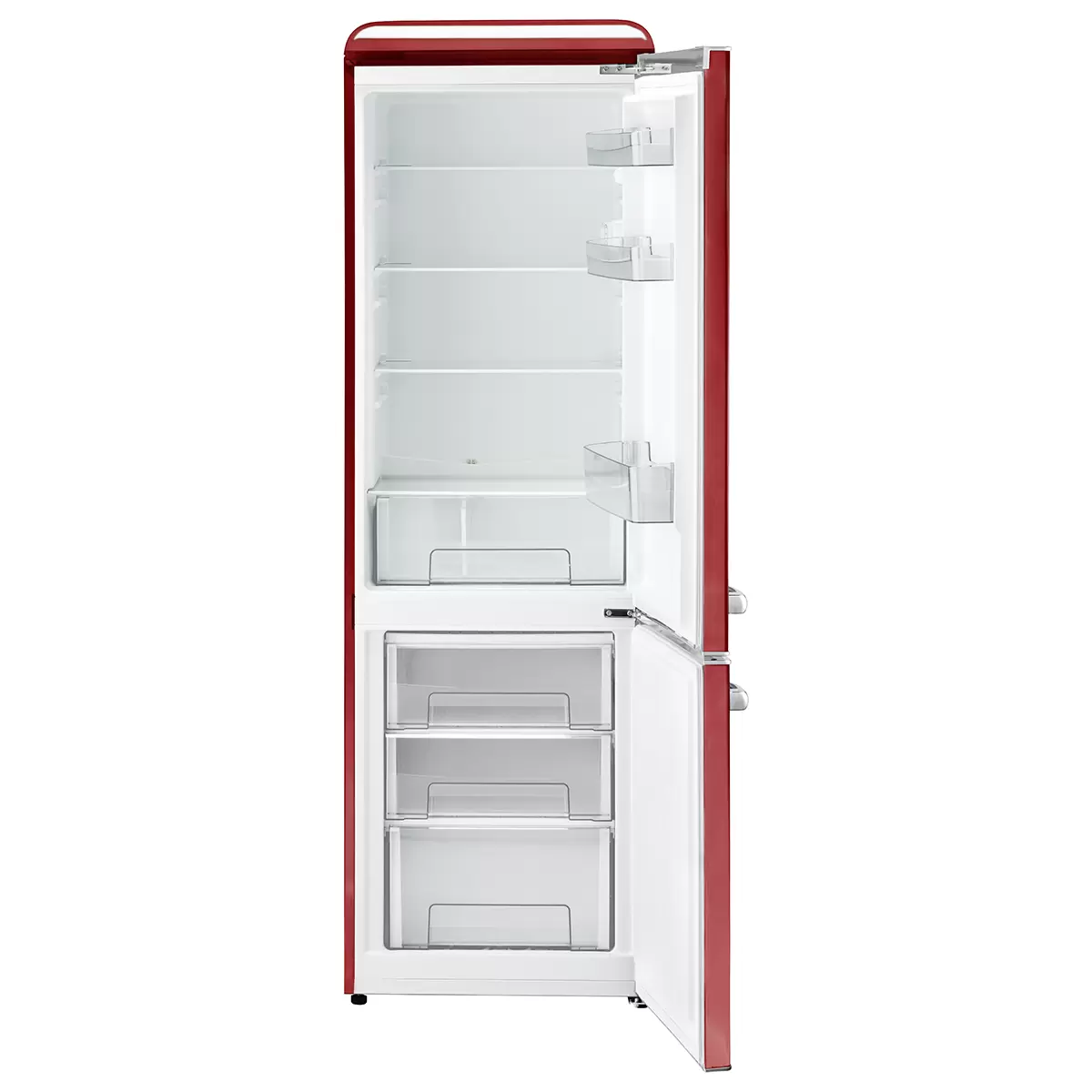 Kühlschrank Frescolino Classic rot,silber