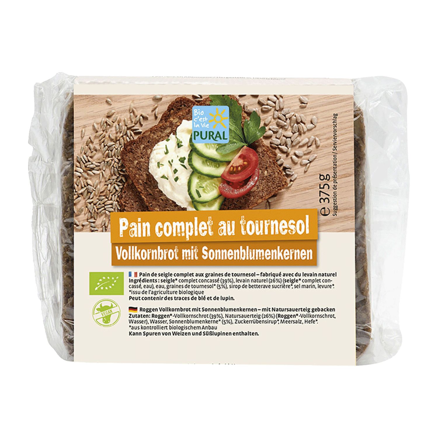 Pural Vollkornbrot mit Sonnenblumenkernen