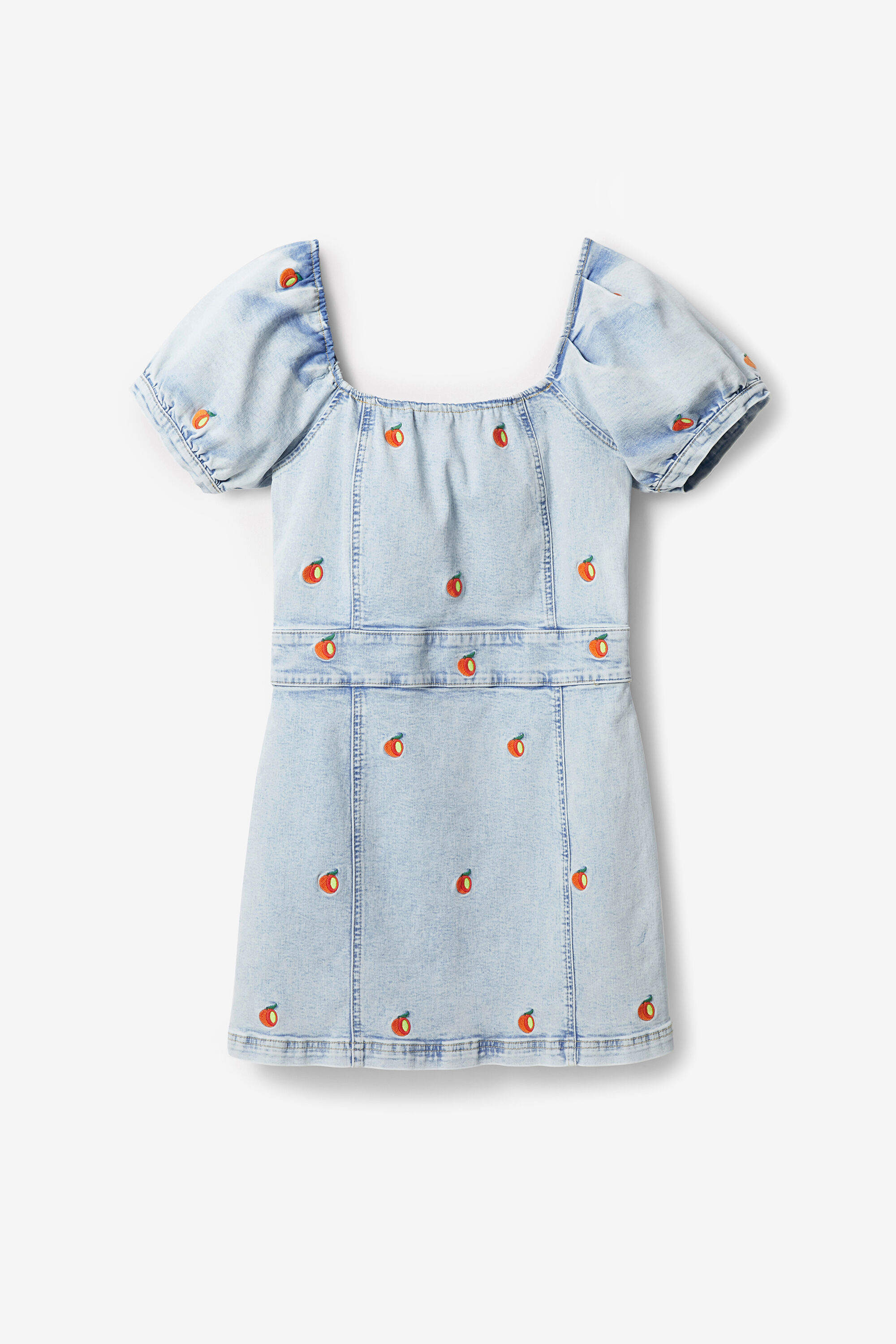Robe courte ajustée en denim