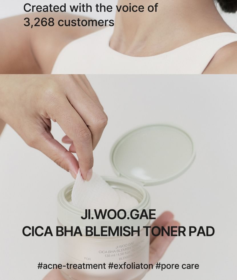 celimax - JIWOOGAE Cica BHA Blemish Toner Pad
