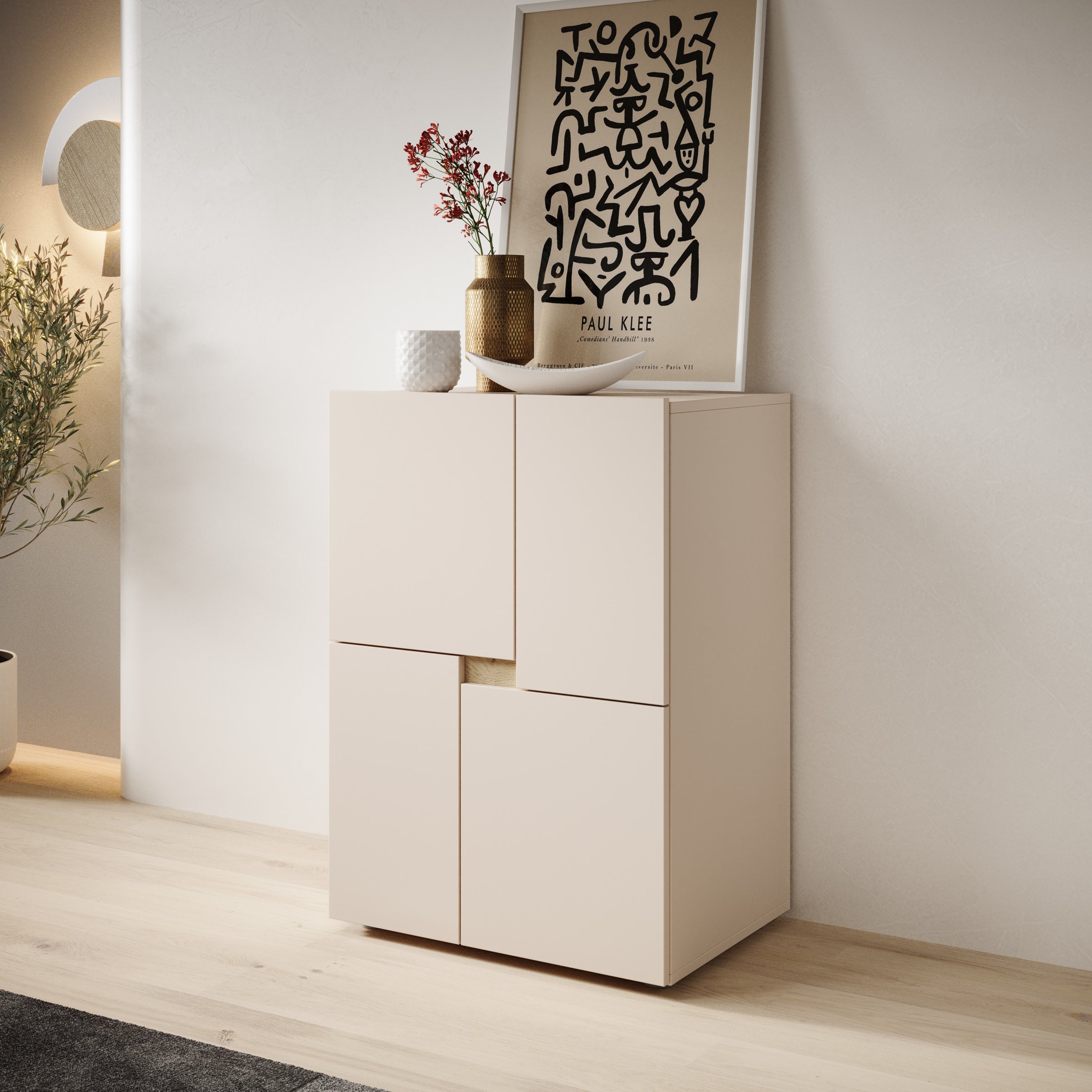 Lombok - Dressoir - Beige - 60x42x84 cm
