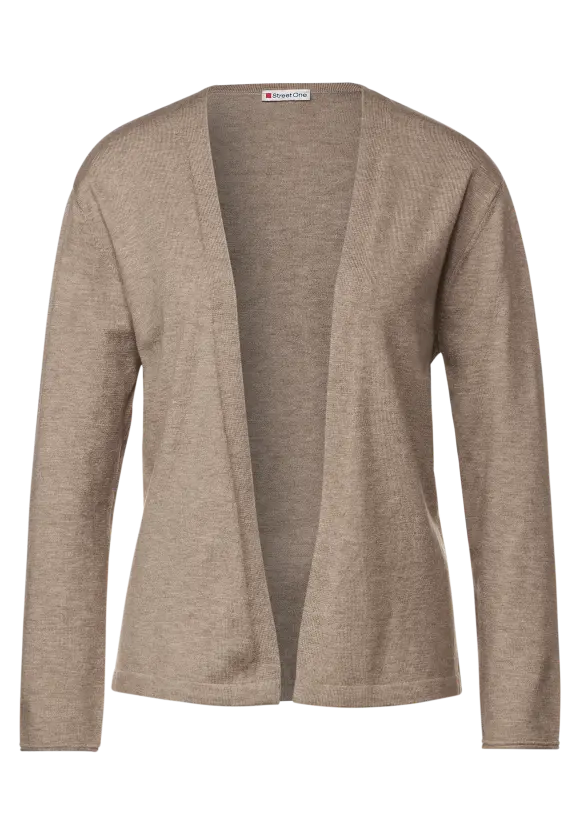 Kurze Strickjacke - bleached sand melange