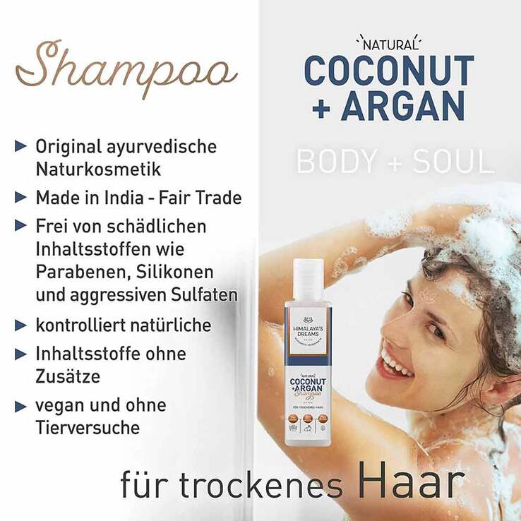 Himalayas Dreams Ayurveda Shampoo Coconut & Argan, 200 ml
