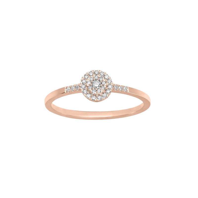 Bague Femme - Or 18 Carats - Diamant 0,1 Carats