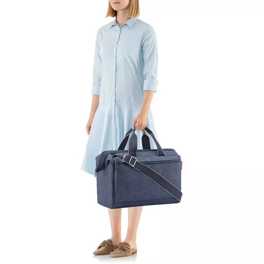 reisenthel travelling allrounder S pocket - Reisetasche 39 cm herringbone dark blue
