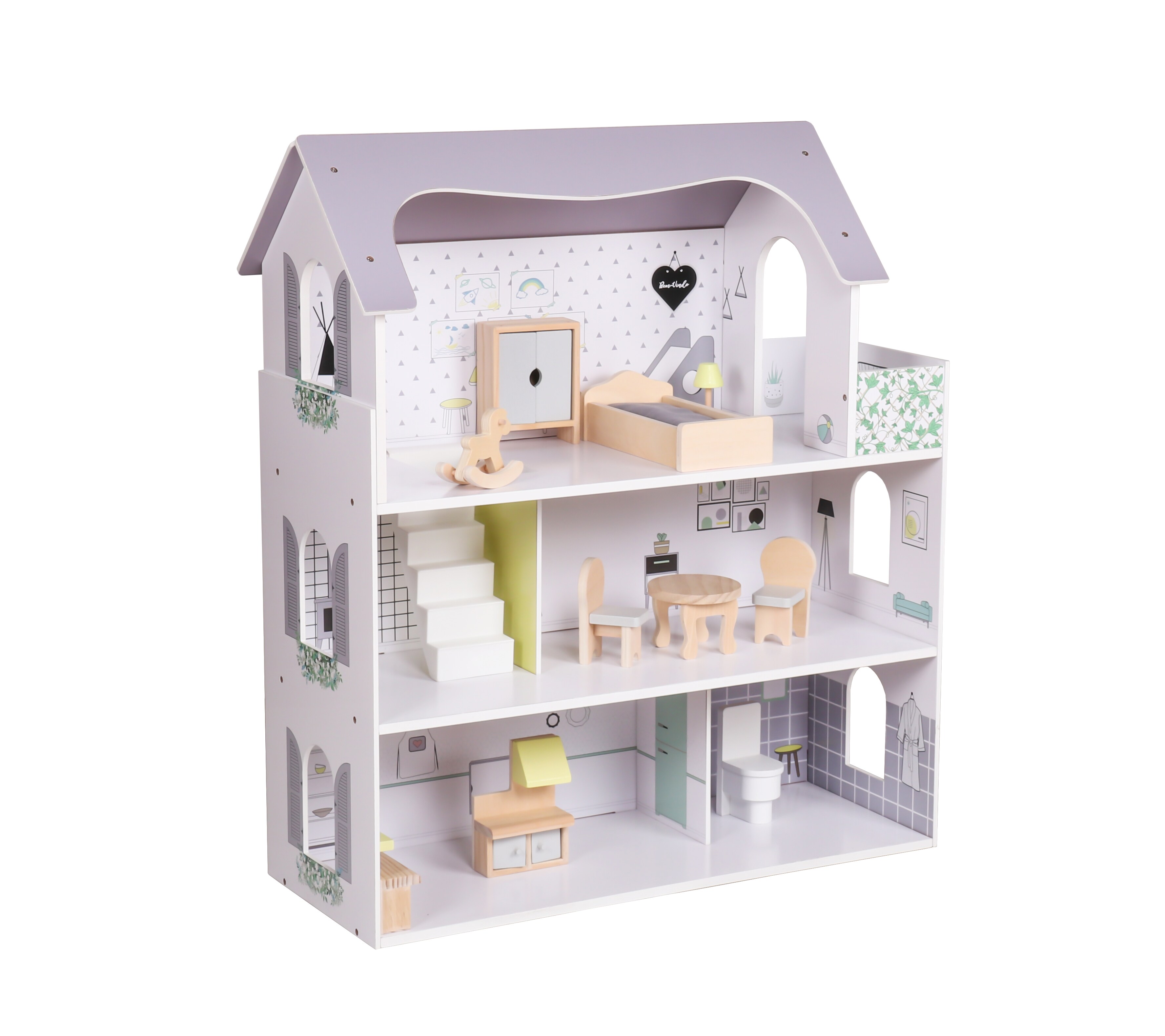 Coemo Puppenhaus Anna Villa möbliert 3 Etagen