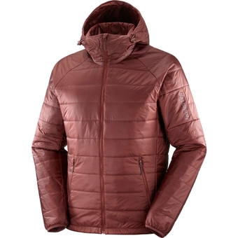 Salomon Outline Hooded Isolationsjacke Rum Raisin Herren